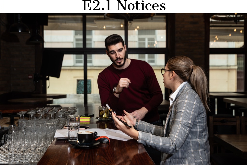 E2.1 Notices